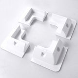 Soporte para Placa Solar , 4 Esquinas y Doble Entrada de Cable, para caravanas, Barcos, Resistente a los Rayos UV, Color Blanco