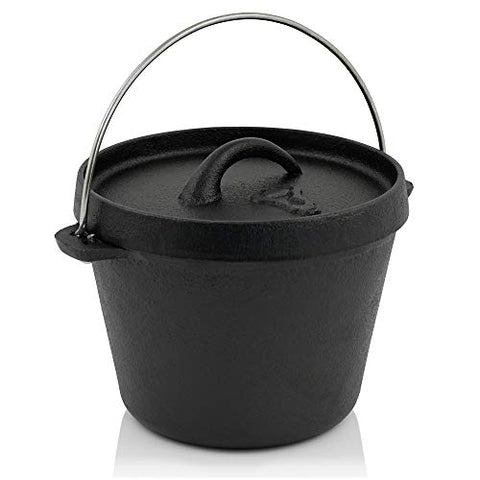 BBQ-Toro Mini Dutch Oven 1 QT | 800 ml | Quemado -Horno Holandés Pequeño