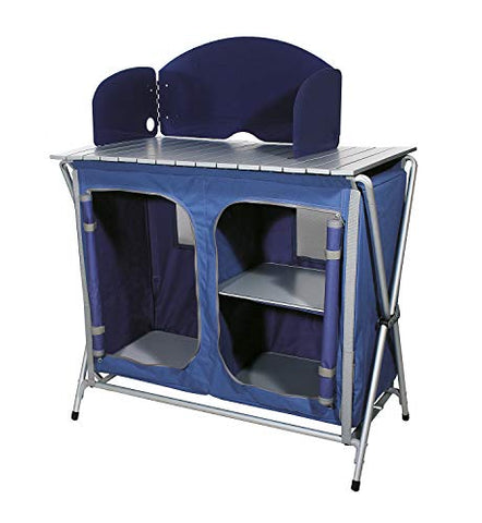 Ferrino Quick Kitchen Plus Mueble de Cocina Plegable de Camping, Azul