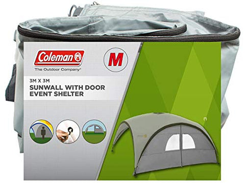 Campingaz - Pared Lateral para cenador Coleman Event Shelter M y Event Shelter Pro M de 3 x 3 m, con Puerta y Ventana, protección Solar, Impermeable
