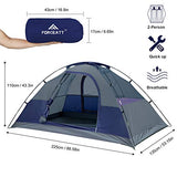 Forceatt Tienda de campaña Tienda de campaña de Doble Puerta para Exterior Resistente al Viento e Impermeable Ligero Adecuado para Senderismo Festivales al Aire Libre Mochilero Supervivencia Viajes