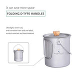 Boundless Voyage Taza de café de titanio al aire libre de prensa francesa olla de camping olla de cocina olla de viaje capacidad 750 ml máx. Ti1581A