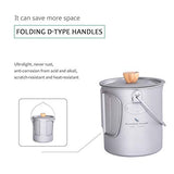 Boundless Voyage Taza de café de titanio al aire libre de prensa francesa olla de camping olla de cocina olla de viaje capacidad 750 ml máx. Ti1581A