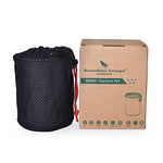 Boundless Voyage Ultraligero Portátil Titanio al Aire Libre 900 ml con Tapa Asa Plegable Acampar Agua Arroz Comida Taza Taza Taza