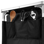 TecTake 800747 Cocina de Camping, Aluminio, Plegable para Exteriores, Patas Ajustables, Compartimentos, Negro, Incl. Bolsa de Transporte - Varios Modelos (Tipo 4 | No. 403347)