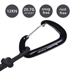 Boundless Voyage - Pack Mosquetones Clip forma D (Aleación de Aluminio) - Carga máxima 12KN