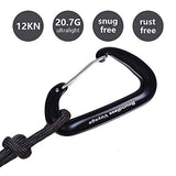 Boundless Voyage - Pack Mosquetones Clip forma D (Aleación de Aluminio) - Carga máxima 12KN