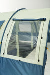 CampFeuer Tienda de Campaña Familiar Multi I 4 Personas I Columna de Agua de 5.000 mm I con Suelo y Pared Frontal Desplazable I Enorme Vestíbulo (Caqui y Azul)