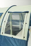 CampFeuer Tienda de Campaña Familiar Multi I 4 Personas I Columna de Agua de 5.000 mm I con Suelo y Pared Frontal Desplazable I Enorme Vestíbulo (Caqui y Azul)