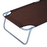 Outsunny Tumbona Hamaca Plegable con Parasol Inclinable Playa Piscina 187x58x27 cm Acero Marrón