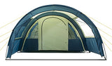 CampFeuer Tienda de Campaña Familiar Multi I 4 Personas I Columna de Agua de 5.000 mm I con Suelo y Pared Frontal Desplazable I Enorme Vestíbulo (Caqui y Azul)