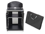 Juego de 2 – Cocina de camping robusta, estable, con protección contra el viento plegable + armario de camping resistente a la intemperie plegable