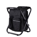 Nadalan al aire libre sillas plegables mochila de pesca silla portátil, taburete, silla plegable de camping con doble capa tela de Oxford bolsa térmica para la pesca, Playa, Camping, casa y viaje