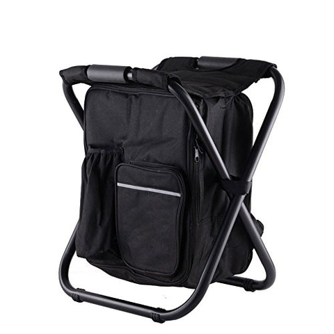 Nadalan al aire libre sillas plegables mochila de pesca silla portátil, taburete, silla plegable de camping con doble capa tela de Oxford bolsa térmica para la pesca, Playa, Camping, casa y viaje