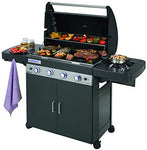 Campingaz 4 Series LS Plus Dual Gas - Barbacoa con 2 parrillas, 4 quemadores de acero inoxidable y 1 de lado