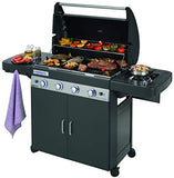 Campingaz 4 Series LS Plus Dual Gas - Barbacoa con 2 parrillas, 4 quemadores de acero inoxidable y 1 de lado