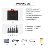 Kit Placa Solar Plegable 160W Monocristalino Portátil, Plegable, Imermeable, ideal para la energía solar al aire libre, embarcaciones, camping, caravanas o autocaravanas. para batería de 12V