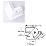 Soporte para Placa Solar , 4 Esquinas y Doble Entrada de Cable, para caravanas, Barcos, Resistente a los Rayos UV, Color Blanco