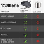 Tortillada - 2 en 1 Combo Cooker Juego de Olla (3.5l) y Sartén (26 cm) De Hierro Fundido