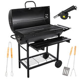 Five - Star Grill & Chill Barbacoa Carbon - para Jardín Exterior BBQ con 2 Estante Plegable, parrilla cromada 71×35 cm, GC0002