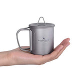 Boundless Voyage Camping Cookware Ti15141A - Olla de titanio con tapa plegable (200 ml), diseño ultraligero