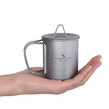 Boundless Voyage Camping Cookware Ti15141A - Olla de titanio con tapa plegable (200 ml), diseño ultraligero