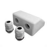 Soporte para Placa Solar , 4 Esquinas y Doble Entrada de Cable, para caravanas, Barcos, Resistente a los Rayos UV, Color Blanco