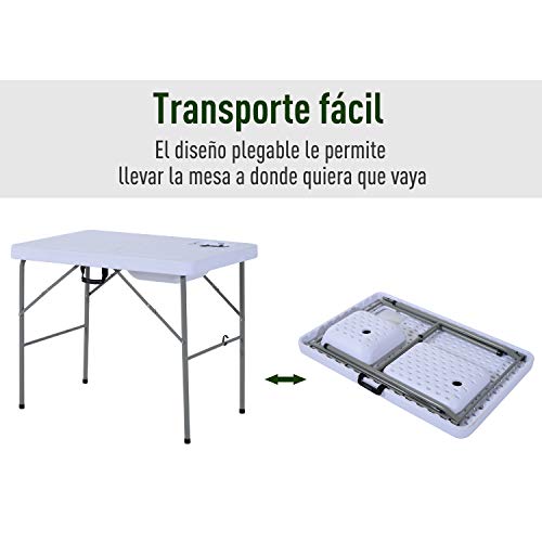 MESA CAMPING EASY VERSA CON FREGADERO 126X66X94 - [MEJOR PRECIO 2023]  Ferreteria Illanes