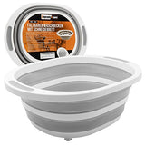 Fregadero Plegable Camping con Desague | Tabla de Cortar Multifuncional en Plastico y Silicona | Cesta de Drenaje Portátil | Lavabo Camper | Barreño Multifunción