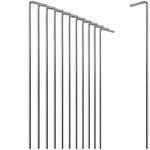 com-four® Clavijas de Tienda 12x de Acero: Clavijas largas y robustas para Acampar y al Aire Libre, Ideales para terrenos Normales y Duros - Ø 4 mm