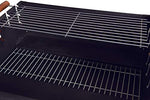 Tarrington House Barbacoa portátil de carbón Gouette con forma rectangular y doble parrilla, acero / FSC madera de pino, altura regulable, con ruedas, negro