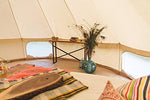 Cozy House Tienda de Campana de Lona de algodón para Acampar en Familia Impermeable al Aire Libre Yurta Glamping de Lujo (4M diámetro)