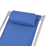 vidaXL Tumbonas Modelos Reclinables Pack 2 Unidades de Acero Azul 69x61x94 cm