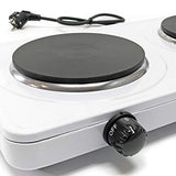 WilTec Cocina Doble Camping 2000W Placa eléctrica portátil 2 fogones Cocina Outdoor Provisional Vacaciones