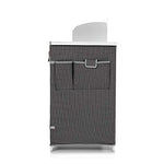CAMPART Travel KI-0726 Cocina de Camping Almeria XXL, con Paravientos, Bolsa de Almacenamiento incluida, 2 Puertas, Unisex Adulto, Gris