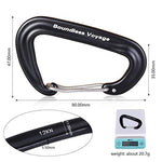 Boundless Voyage - Pack Mosquetones Clip forma D (Aleación de Aluminio) - Carga máxima 12KN