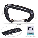 Boundless Voyage - Pack Mosquetones Clip forma D (Aleación de Aluminio) - Carga máxima 12KN