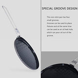 Boundless Voyage - Sartén antiadherente de titanio con mango plegable para acampar al aire libre, picnic, senderismo, barbacoa Ti15168B