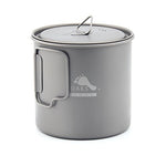 TOAKS Vaso de titanio y olla de titanio para camping al aire libre (vaso de 650 ml)