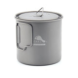 TOAKS Vaso de titanio y olla de titanio para camping al aire libre (vaso de 650 ml)