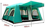 JLDNC Camping al Aire Libre Tienda de campaña, 7-10 Persona Familiares Grandes Tiendas de campaña Impermeable a Prueba de Viento surgen la Tienda de excursión Que acampa,Green