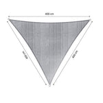 Lumaland toldo Vela de Sombra 100% Polietileno de Alta Densidad Filtro UV Incl Cuerdas Nylon 4x4x4 Gris Claro