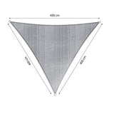 Lumaland toldo Vela de Sombra 100% Polietileno de Alta Densidad Filtro UV Incl Cuerdas Nylon 4x4x4 Gris Claro