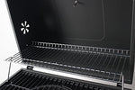 Tarrington House Barbacoa de carbón - con Ruedas, Acero y Hierro Fundido, con mesita Auxiliar Plegable, Ganchos para Accesorios, Sistema Smart-Grid, 4 Aberturas de ventilación, Negro