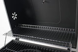 Tarrington House Barbacoa de carbón - con Ruedas, Acero y Hierro Fundido, con mesita Auxiliar Plegable, Ganchos para Accesorios, Sistema Smart-Grid, 4 Aberturas de ventilación, Negro