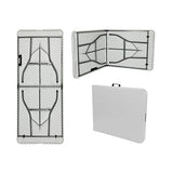 Orion91 Mesa Catering Plegable Portátil Rectangular 180 cm Mesa Multiusos: Camping, Eventos en Espacios Exteriores o Interiores | Mesa Resina y Patas Acero | 4-6 Personas y Carga de 150kg