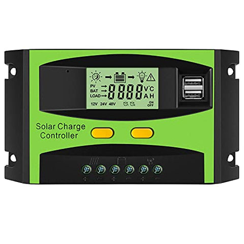 Controlador de Corriente para carga Solar Inteligente 30A 12V/24V Batería y Iluminación LED