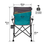 Uquip Roxy - Silla de Camping con portabotellas - Estructura Estable de hasta 120 kg - Azul