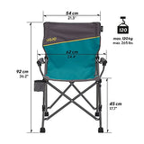 Uquip Roxy - Silla de Camping con portabotellas - Estructura Estable de hasta 120 kg - Azul