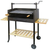 IMEX EL ZORRO 71505 - Barbacoa con ruedas elevador y parrilla inox, 135 x 75 x 42 cm, color negro